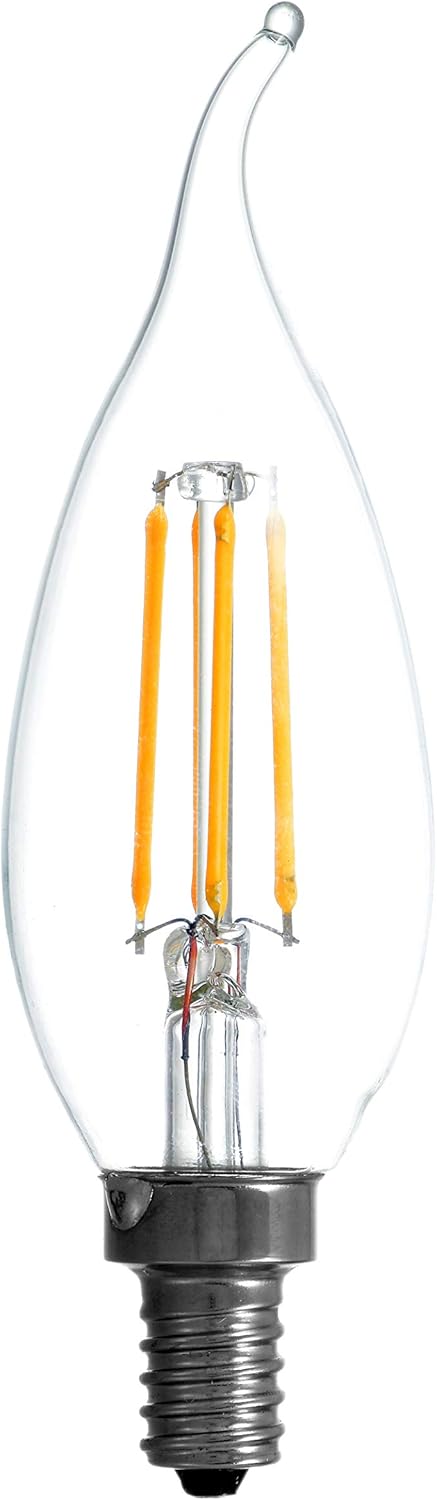 Bulb, B10 40W 4W, Dimmable, 350 2700K, 2 Pack (40755) Sylvania LED TruWave Natural Series Dcor Light Chandelier