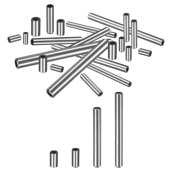 uxcell 8pcs M6 Internal Thread Dowel Pin 4 Sizes Chamfering Flat Carbon Steel