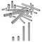 uxcell 8pcs M6 Internal Thread Dowel Pin 4 Sizes Chamfering Flat Carbon Steel