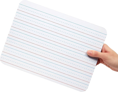 Juvale 12 Pack Double Sided Small Dry Erase White Boards with Lines, Whiteboards for Students and Classroom Supplies