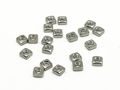 100pcs M3 Metric Square Nuts 18-8 (304) Stainless Steel Fasteners