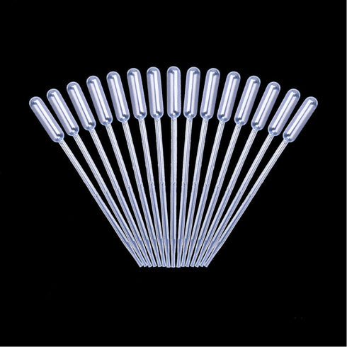 AKOAK 200 Pcs/Pack 0.5ml Disposable Plastic Graduated Transfer Pipettes Dropper Eye Dropper for Esse