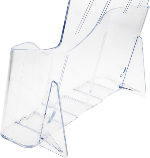 Yarlung 2 Pack Acrylic Brochure Holder, Clear Booklet Display Stand 8.5 x 11 Inches for Desk or Wall Mount