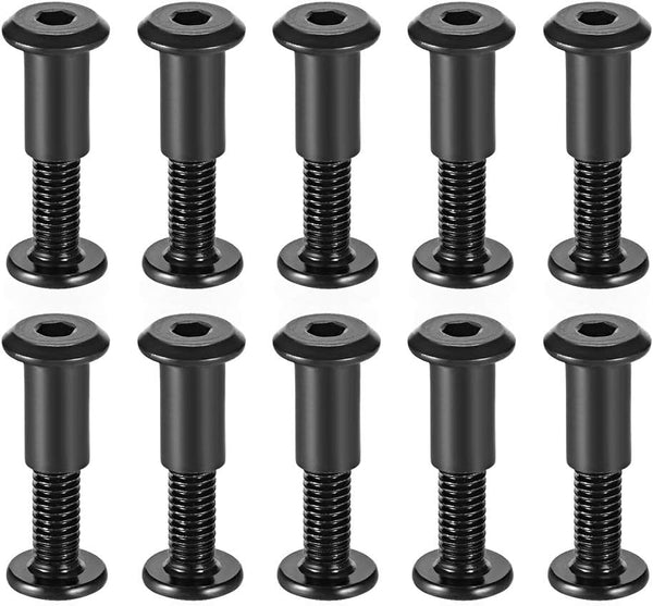 Screw Post Fit for 5/16"(8mm) Hole Dia, Male M6x25mm Belt Buckle Binding Bolts, 10 Sets