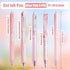 VideMundi 10 Count Set,Cute 0.5mm 10 Count Pastel Gel Ink Pen Note Taking Fine Point Retractable Black Ink Pens