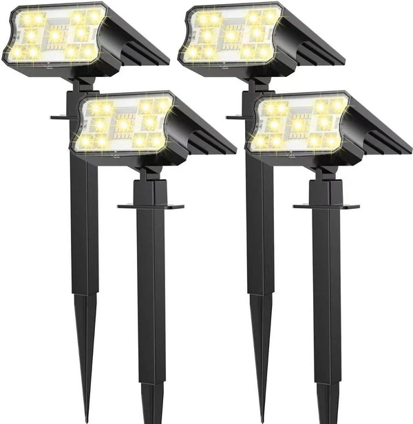 HGGH Solar Lights Outdoor Waterproof IP67, 60 LED 3 Lighting Modes Solar