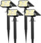 HGGH Solar Lights Outdoor Waterproof IP67, 60 LED 3 Lighting Modes Solar