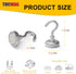 Magnetic Hooks - Strong Neodymium Rare Earth Magnet Hooks for Indoor Hanging, 22LBS, Pack of 24