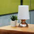 LED Gold and White Lamp, Battery Powered Night Light, Minimalist Table Lamp, 100% Electrical Safety at Home
