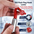 Generic 100 Pack 4.5mm Peg Hook Locks, Plastic Magnet Security Red Stop Locks, Anti-Theft Pegboard Display Lock