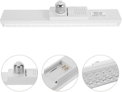 E27 Bulb 11.81X2.75X1.65In Uonlytech Replacement Led Light Tube with Base Clear Acrylic Bar Light for Wall Sconces