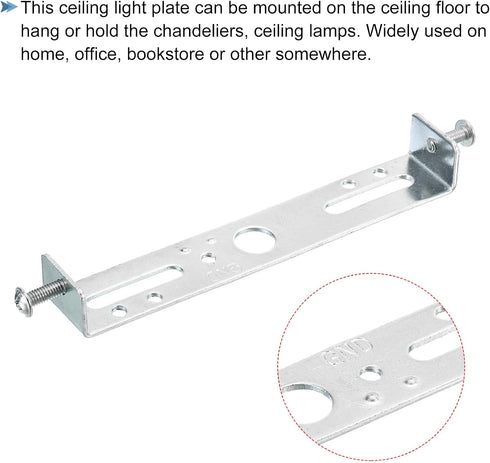 115x20x15mm 2 Set MECCANIXITY Ceiling Light Plate Kit Lighting Fixture Mounting Bracket for Home Office Chandelier