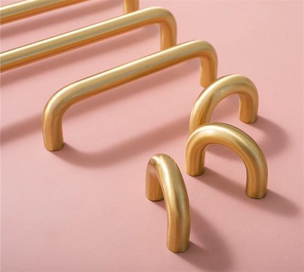 SMOKT Brass Long Furniture Handles Wardrobe Kitchen Cupboard Cloakroom Bedside Cabinet Handle Bedroom