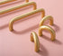 SMOKT Brass Long Furniture Handles Wardrobe Kitchen Cupboard Cloakroom Bedside Cabinet Handle Bedroom