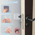 Transparent Square Door Stopper Wall Protector Set - 6-Piece Soft Rubber Bumpers with Strong Adhesive