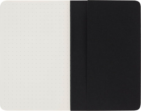 Moleskine Cahier Journal, Soft Cover, Pocket (3.5" x 5.5"), Dotted, Black, Set of 3