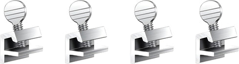 4 Pack Sliding Window Locks Adjustable Aluminum No-Drill Security Locks for Sliding Windows & Doors
