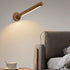 360 Dimmable TUNJINSHOU Rotatable Wooden Led - Magnetic Detachable Stepless Rechargeable Wall Light, Bedroom Living