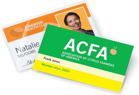 GBC Laminating Sheets, Thermal Pouches, ID Card Size, 5 Mil, 100 Pack