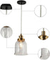 KSANA Pendant Lights Kitchen Island, Gold Seeded Glass Pendant Light Fixtures, Modern Adjustable Hanging Pendant