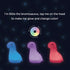13848 Globe Electric Multicolor LED Silicone Night Light, Brontosaurus Tap Light, Rechargeable, Color Changing, Soft