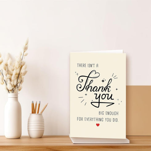 gerdiny Funny Thank You Gifts for Men Women, Simple Thank You Card for Teacher Boss Coworker, There Isnt A Thank You