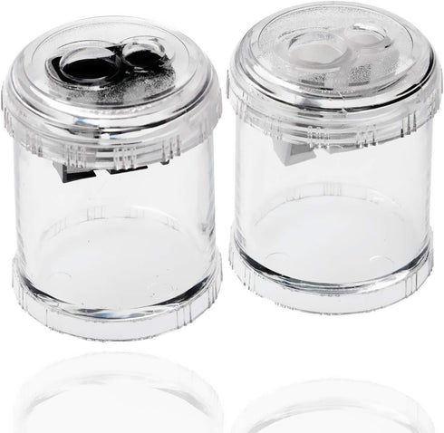 Manual Double Holes Pencil Sharpener, Metal Sharp Blade for Regular and Colored Pencils