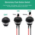 Twidec 6Pcs Momentary Push Button Switch - 12mm On Off Mini Round Waterproof Black with Pre-soldered Wires