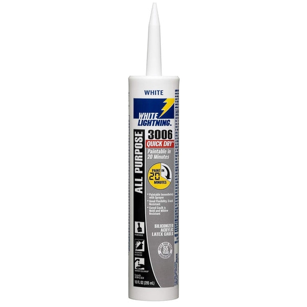 3006 Quick Dry All Purpose Adhesive Caulk, White