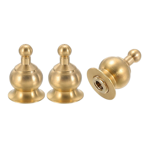 PATIKIL 17 x 28mm Lamp Finials Caps Knob, 3 Set Solid Brass Lamp