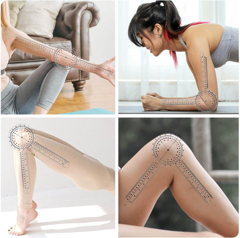 Goniometer 12 Inch, Transparent Orthopedic Angle Ruler for Physical Therapy and Body Measuring