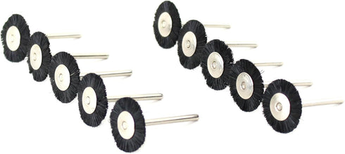 10 pc 3/4 Inch Nylon Plastic Bristle Wire Brush #403 with 1/8 Inch Shank for Dremel Rotary Tools