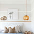 EcoGehen 15ft Boho Plug in Pendant Light Wicker Rattan Hanging Lights with Hemp Rope Cord MINI Bamboo Lampshade Wall