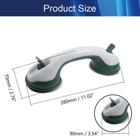 2Pcs Suction Shower Grab Grip Bar Shower Handle & Bathroom Bathtub Handle, Heavy Duty Safety Grab Bar Non Slip