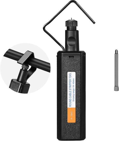 A-1940 Circular Optical Cable Stripping Knife for 19-40mm Cable, Vertical & Horizontal with 1 Spare Blade for Cable