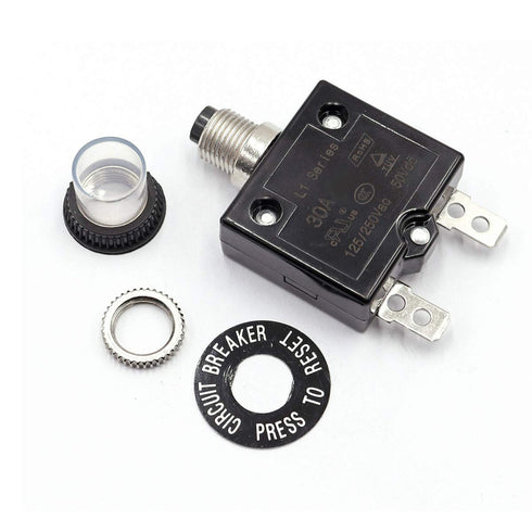 smseace 3Amp Electric Button Breaker, 125/250VAC Thermal Overload Protector with Manual Reset