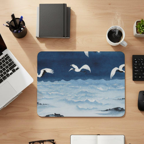 Generic 19.7"x15.7" Flying Birds Above Sea Desk Mat Multifunctional Table Pad Protector, Waterproof Office Girly Must