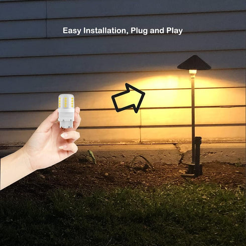S8 3156 Bulbs 12VAC/DC 4W 2700K-3000K 4-Pack Wedge Base LED Light Low Voltage Water Resistant Design for Outdoor