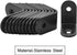 Aylifu 90 Degree Corner Braces, 12 Pieces Black Right Angle Brackets with 24 Screws for Shelves, Cabinet, Furniture