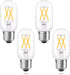 40 Watt Equivalent LED Bulb, E26 Base, 4W Energy Efficient, Soft Warm White 3000K, Dimmable Tubular T14 T45, 4 Pack