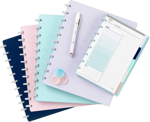 TUL Limited Edition Retractable Gel Pens, Sunset Shades, Medium Point, 0.7 mm, Pearl White Barrel, Blue Ink, Pack of 4