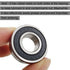 10 PCS R8-2RS Double Rubber Sealed Roller Ball Bearing - 1/2 Inch Bore, ABEC3 Precision Bearing