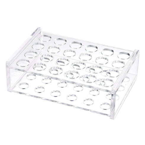 YOKIVE Acrylic Test Tube Rack Holder, Great for 1.5ml and 2ml Lab Test Tubes, Clear, 24-Sockets