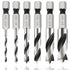 6Pcs Brad Point Drill Bits Stubby Set for Wood | 4241 High Speed Steel Spiral Twist Bit 1/4" Quick Change Hex Shank