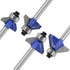 Yakamoz Industrial Grade 4Pcs Router Bit Set, 1/4 Inch Shank 45 Degree Chamfer with Top Bearing for Woodworking