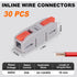30PCS 1 1 24-12 AVARBUVO Lever Wire Connectors, Mini Quick Connectors Push-in, in Out Electrical Wire Butt Splice