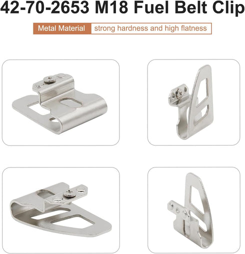 6 Pack 42-70-2653 M18 Fuel Belt Clip/Hook for Milwaukee Work Tool 2604-20, 2604-22, 2604-22CT, 2797-22