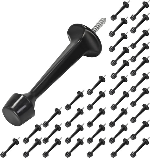 HOMOTEK 36 Pack Heavy Duty Solid Rigid Door Stop with Soft Rubber Tip, Zinc Die Cast Door Stopper for Wall & Door