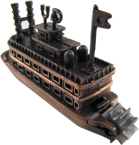 TG,LLC Treasure Gurus Bronze Metal Steamboat Paddle Boat Replica Die Cast Novelty Toy Pencil Sharpener