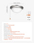 750lm 3000K 2 Bulbs, VEVOR Ceiling Fan Light Kit, Fan Light Kit with Pull Chain, LED Modern Replacement Fixture